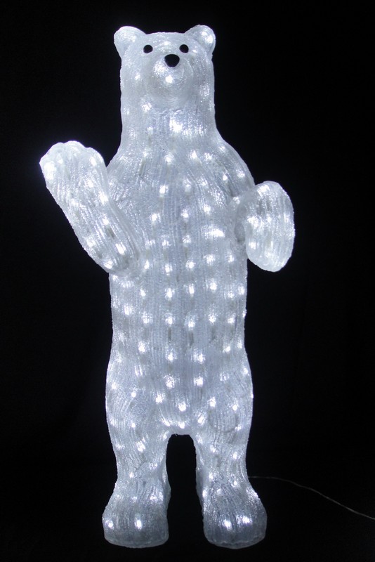 FY-001-C15 natal Standing Bear acrílico com lâmpada LED de luz FY-001-C15 barato natal Standing Bear acrílico com lâmpada LED de luz