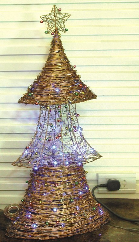 AF-17-018 18 Navidad artesaní AF-17-018 18 artesanías de mimbre de la lámpara bombilla de Navidad barata - Luz rotafabricante de China