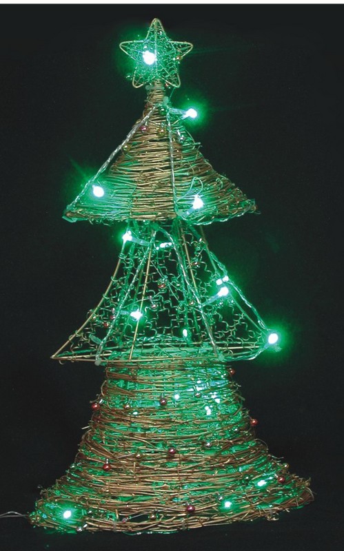 FY-17-020 christmas artesaní FY-17-020 artesanías de mimbre de la lámpara bombilla de Navidad barata - Luz rotahecho en China