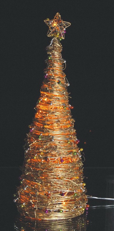 AF-17-023 23 Navidad artesaní AF-17-023 23 artesanías de mimbre de la lámpara bombilla de Navidad barata - Luz rotafabricante de China