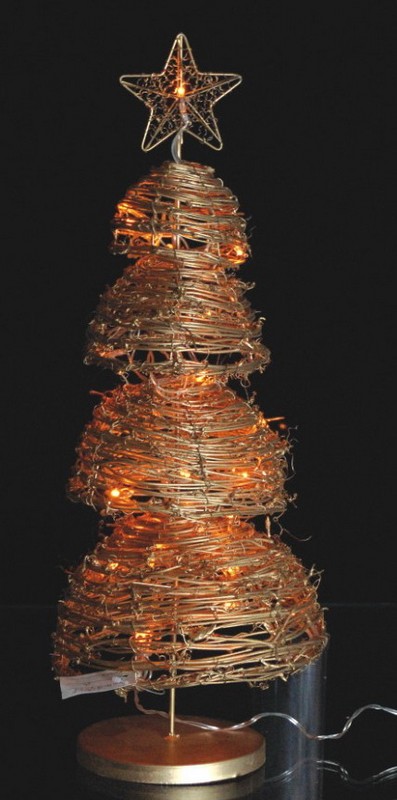 AF-17-028 28 Navidad artesaní AF-17-028 28 artesanías de mimbre de la lámpara bombilla de Navidad barata - Luz rotafabricados en China