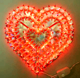 China good quality  cheap christmas heart plastic frame light bulb lamp