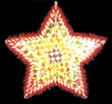 lampe ampoule étoile de Noël en plastique à ossature légère plastique star frame lampe ampoule noël pas cher Feux de cadre en plastique