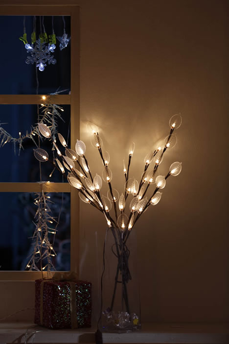 FY-50021 LED folha galho de árvore pequenas luzes lâmpada bulbo LED de Natal barato