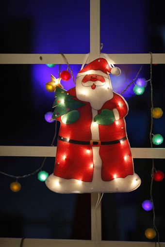 FY-60313 дешево Рождество Санта-Клаус окна светильника электрической лампочки