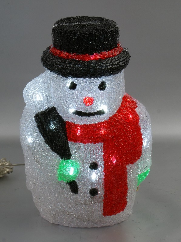 FY-001-D06 28CM christmas acrylic SNOWMAN light bulb lamp FY-001-D06 28CM cheap christmas acrylic SNOWMAN light bulb lamp - Acrylic lights  made in china 