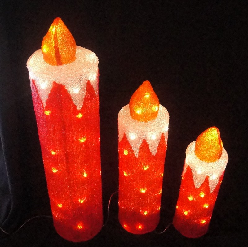 FY-001-H10 Weihnachten Acryl Candle Set Glühlampelampenadapters FY-001-H10 Günstige Weihnachten Acryl Candle Set Glühlampelampenadapters Acryl Lichter