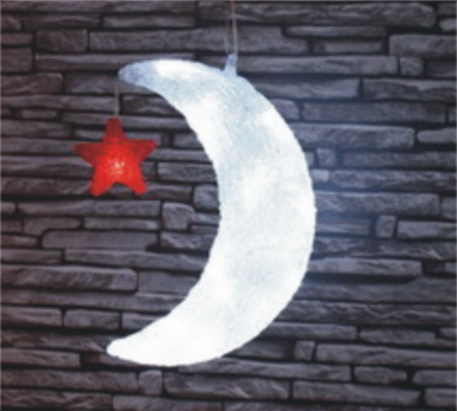 FY-001-I18 christmas acrylic MOON WITH STAR light bulb lamp FY-001-I18 cheap christmas acrylic MOON WITH STAR light bulb lamp