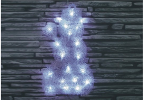 FY-001-K01 christmas acrylic  FY-001-K01 cheap christmas acrylic 2D SNOWMAN light bulb lamp - Acrylic lights  manufactured in China 