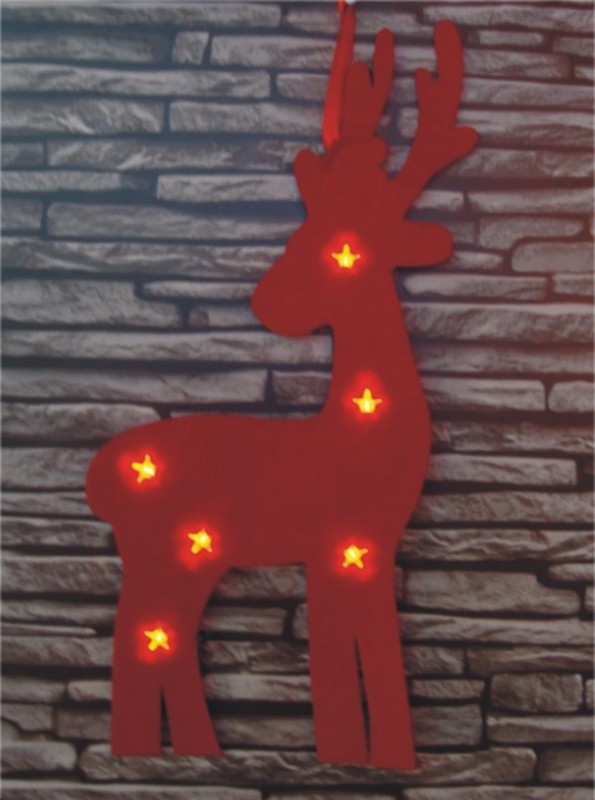  manufactured in China  FY-002-B06 cheap christmas REINDEER FELT carpet light bulb lamp  corporation