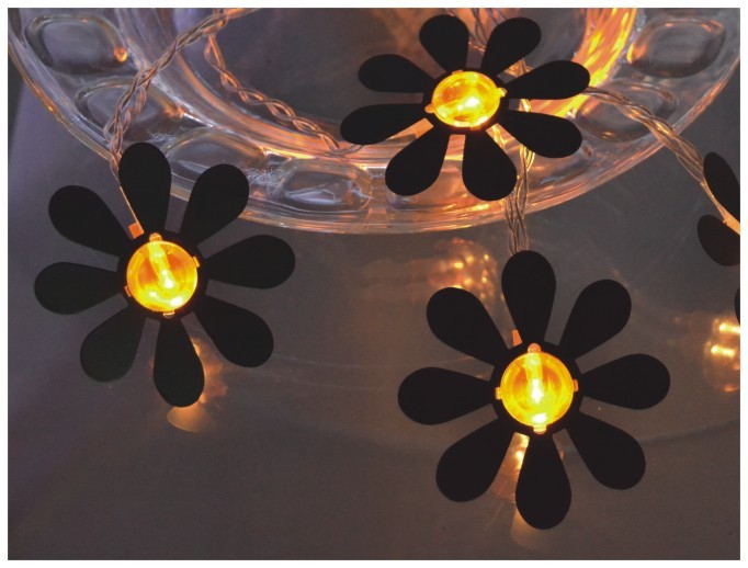  manufacturer In China FY-009-A194 LED cheap christmas LIGHT CHAIN WITH STEEL FLOWER  factory