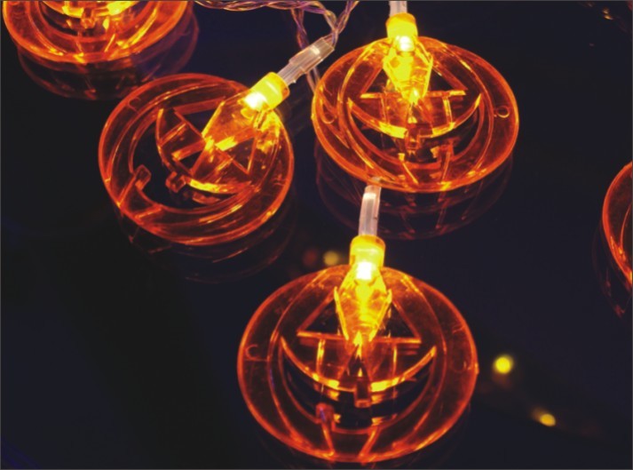  manufacturer In China FY-009-A208 LED LIGHT CHAIN WITH PUMPKIN DECORATION  corporation