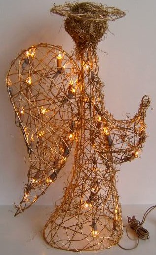  manufacturer In China FY-06-001 cheap christmas angel rattan light bulb lamp  distributor
