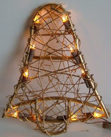 FY-06-003 christmas One-side bell rattan light bulb lamp FY-06-003 cheap christmas One-side bell rattan light bulb lamp