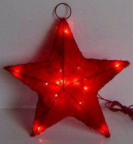  manufacturer In China FY-06-016 cheap christmas red star rattan light bulb lamp  company