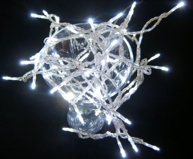  manufacturer In China White 50 Superbright LED String Lights Static On Clear Cable  factory