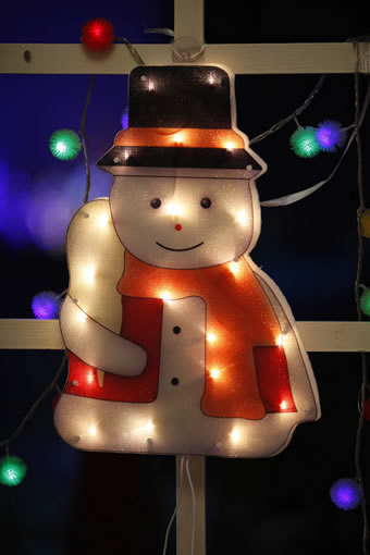 FY-60607 billig Weihnachten Schnee Mann Fenster Glühlampelampenadapters
