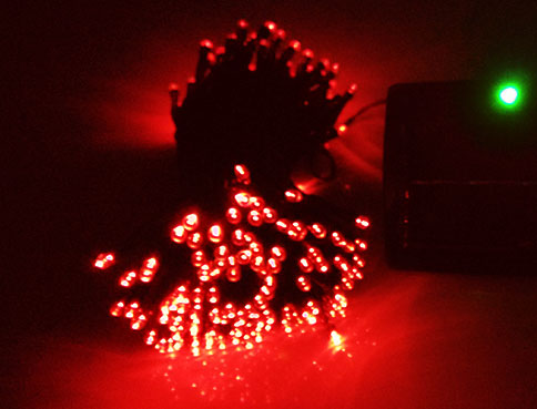 Red LED Solar String Lights