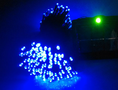 Blue LED Solar String Lights