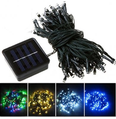 FY-100L-SP Series 100 LED Solar String Lights Solar Powered Green 100 LED Copper Wire String Lights Garden Christmas Outdoor Solar Christmas Lights