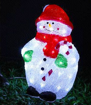 Solar Acrylic snowman Motif Lights