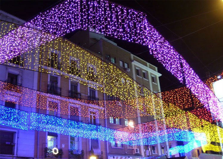 effect of Christmas net lights